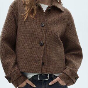 Mango Wool Houndstooth Jacket